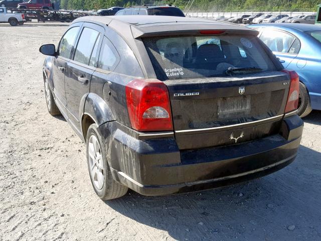 1B3HB48B47D411710 - 2007 DODGE CALIBER SX BLACK photo 3