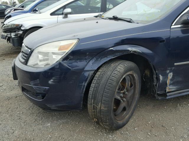 1G8ZS57N48F159459 - 2008 SATURN AURA XE BLUE photo 9