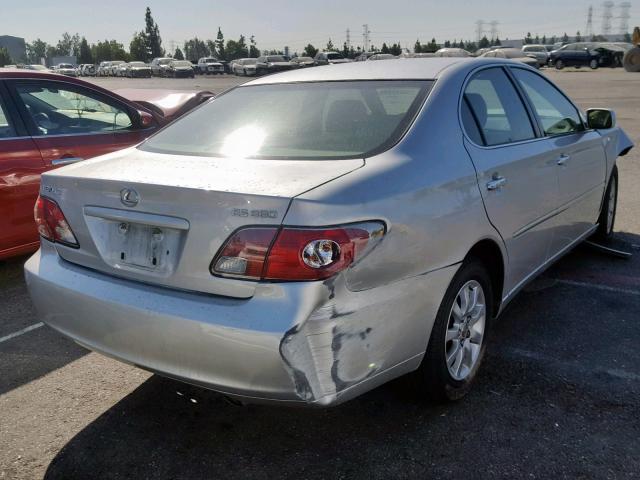 JTHBA30G340023586 - 2004 LEXUS ES 330 SILVER photo 4