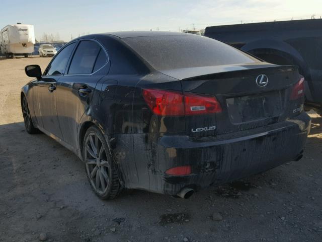 JTHBE262865009389 - 2006 LEXUS IS 350 BLACK photo 3