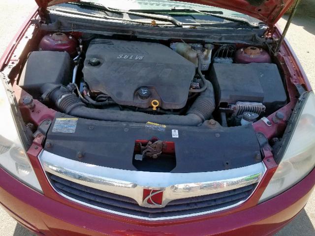 1G8ZS57N07F208316 - 2007 SATURN AURA XE BURGUNDY photo 7