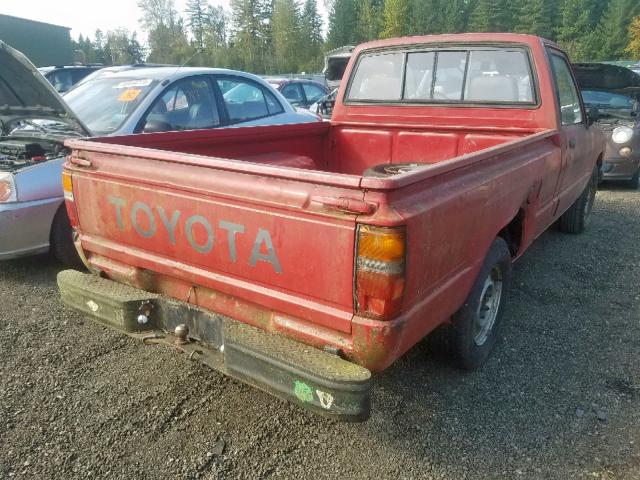 JT4RN50R4H0241866 - 1987 TOYOTA PICKUP 1/2 RED photo 4