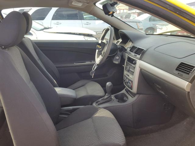 1G1AT18H797296062 - 2009 CHEVROLET COBALT LT YELLOW photo 5