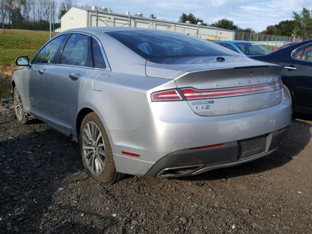 3LN6L5A91HR633903 - 2017 LINCOLN MKZ PREMIE SILVER photo 3