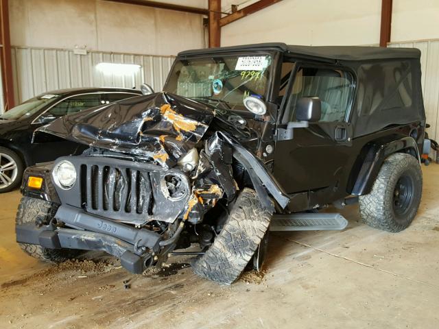 1J4FA44S96P759797 - 2006 JEEP WRANGLER / BLACK photo 2