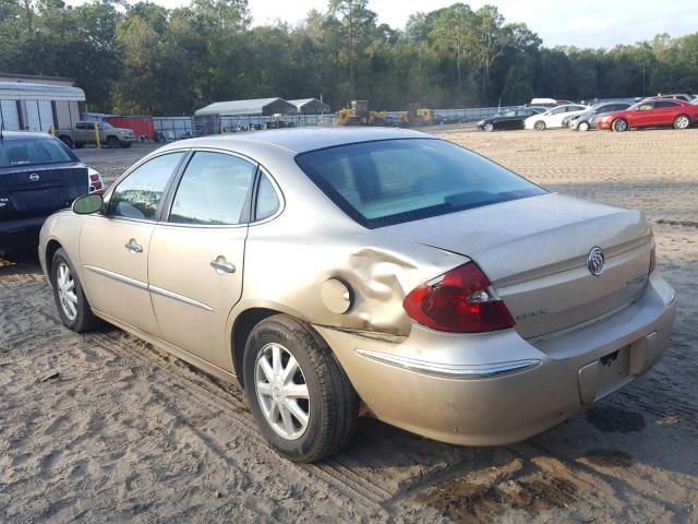 2G4WD562451311412 - 2005 BUICK LACROSSE C GOLD photo 3