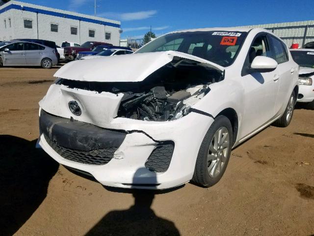 JM1BL1L78D1753340 - 2013 MAZDA 3 I WHITE photo 2