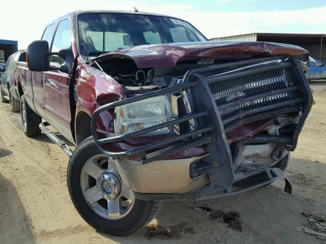 1FTWW31P75EA89940 - 2005 FORD F350 SRW S MAROON photo 1