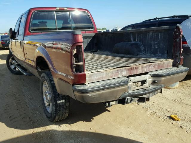 1FTWW31P75EA89940 - 2005 FORD F350 SRW S MAROON photo 3