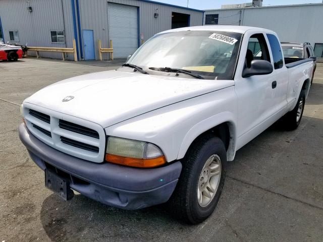 1D7HL12X33S155134 - 2003 DODGE DAKOTA SXT WHITE photo 2