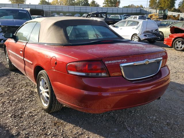 1C3EL55R62N168415 - 2002 CHRYSLER SEBRING LX RED photo 3