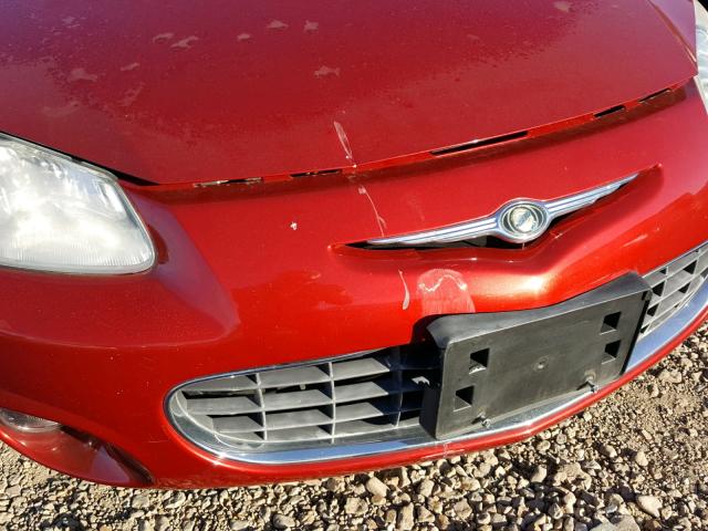 1C3EL55R62N168415 - 2002 CHRYSLER SEBRING LX RED photo 9