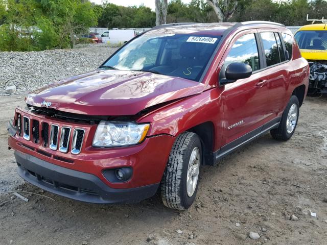1C4NJCBA2DD245682 - 2013 JEEP COMPASS SP كستنائي صورة 2
