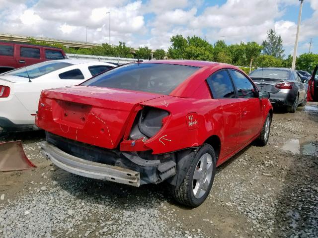 1G8AN15F17Z150952 - 2007 SATURN ION LEVEL RED photo 4