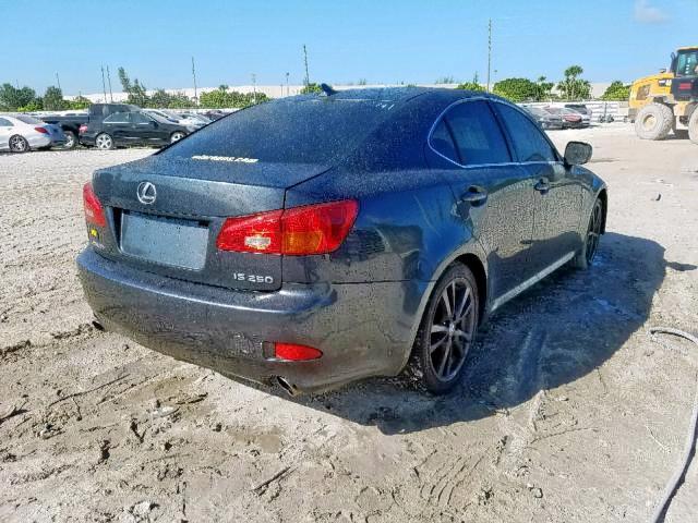 JTHBK262785065349 - 2008 LEXUS IS 250 GRAY photo 4