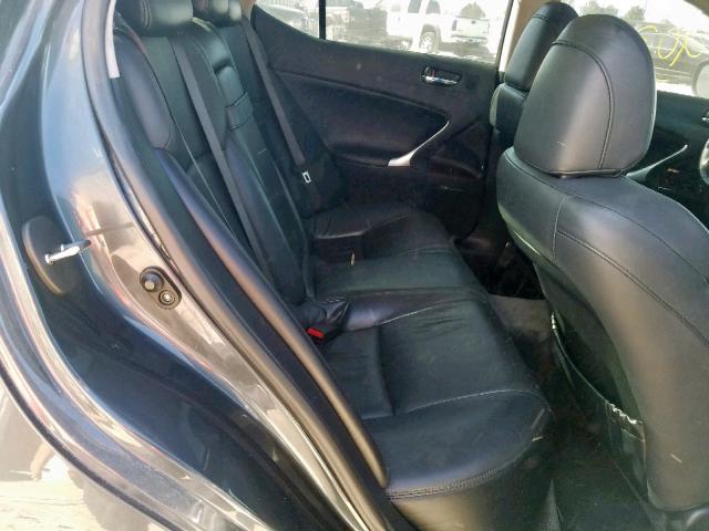 JTHBK262785065349 - 2008 LEXUS IS 250 GRAY photo 6