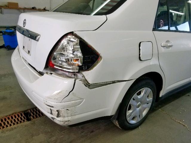 3N1BC1AP6AL430964 - 2010 NISSAN VERSA S WHITE photo 9