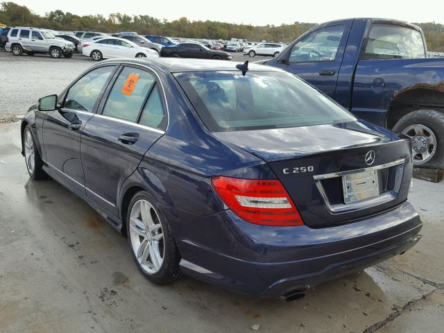 WDDGF4HB3DR263200 - 2013 MERCEDES-BENZ C 250 BLUE photo 3