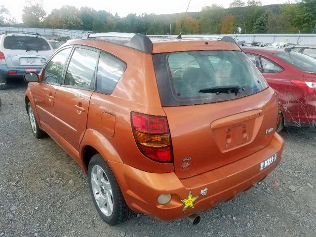 5Y2SM63885Z413157 - 2005 PONTIAC VIBE ORANGE photo 3