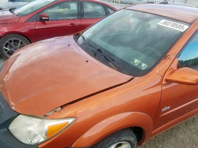 5Y2SM63885Z413157 - 2005 PONTIAC VIBE ORANGE photo 9