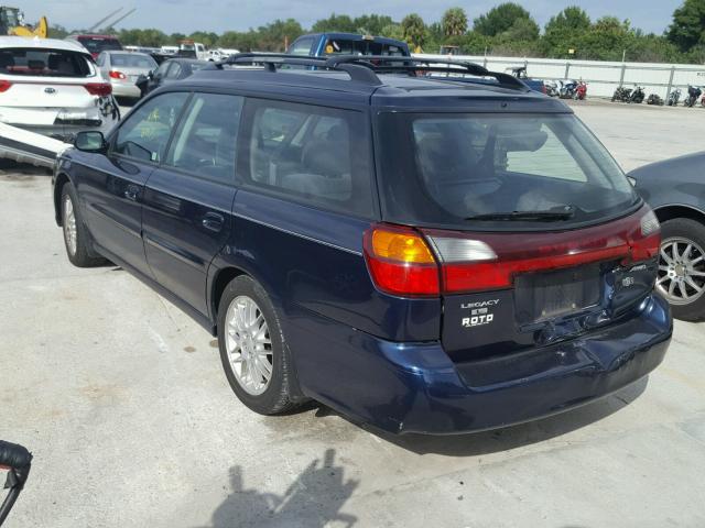 4S3BH635637304926 - 2003 SUBARU LEGACY L BLUE photo 3