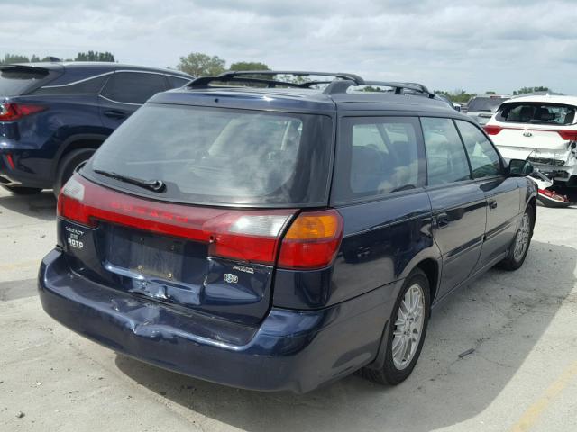 4S3BH635637304926 - 2003 SUBARU LEGACY L BLUE photo 4