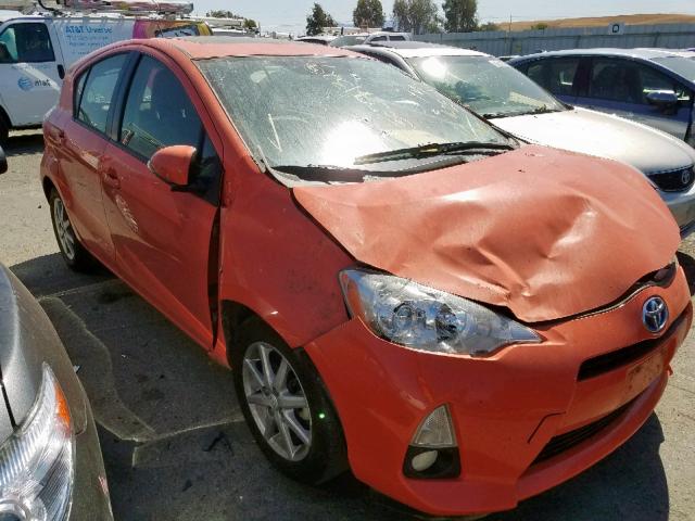 JTDKDTB33D1039946 - 2013 TOYOTA PRIUS C ORANGE photo 1