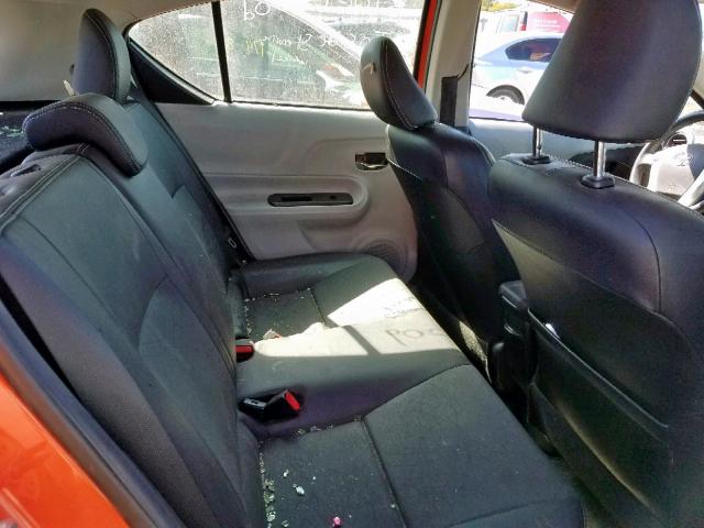 JTDKDTB33D1039946 - 2013 TOYOTA PRIUS C ORANGE photo 6