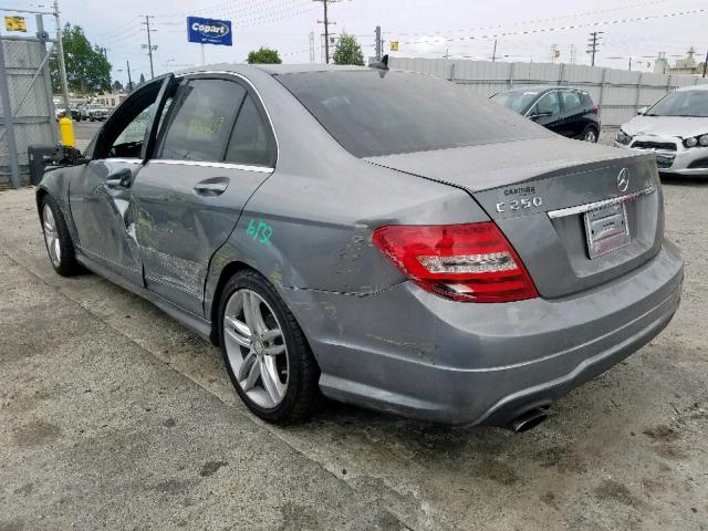 WDDGF4HB7DR300491 - 2013 MERCEDES-BENZ C 250 GRAY photo 3