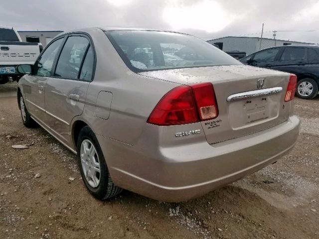 2HGES16582H565797 - 2002 HONDA CIVIC LX GOLD photo 3