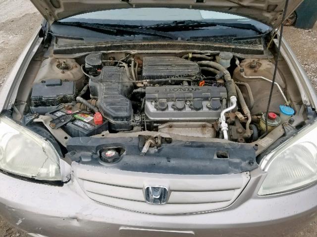 2HGES16582H565797 - 2002 HONDA CIVIC LX GOLD photo 7