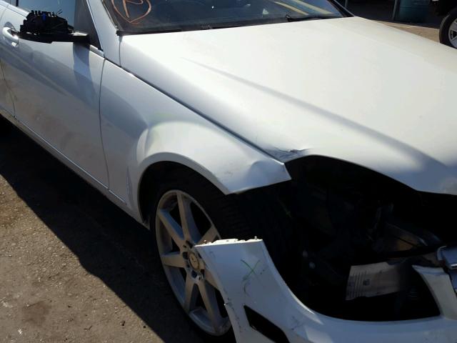 WDDGF4HB3DA764585 - 2013 MERCEDES-BENZ C 250 WHITE photo 9