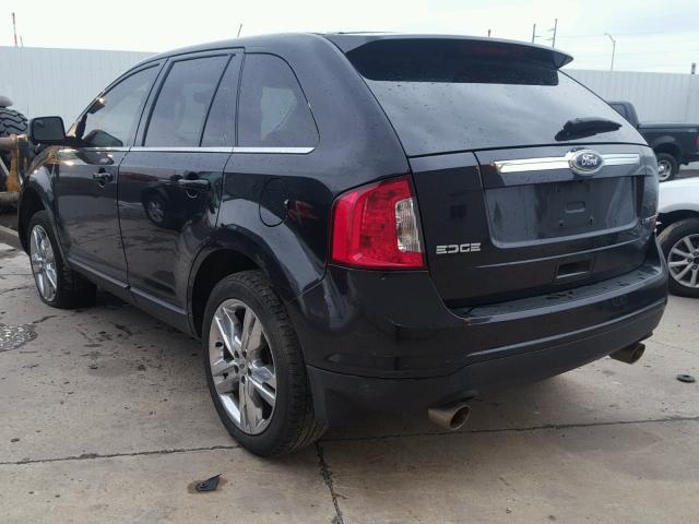 2FMDK3KC1BBA60371 - 2011 FORD EDGE LIMIT BLACK photo 3