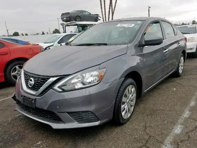 3N1AB7AP6GL667075 - 2016 NISSAN SENTRA S GRAY photo 2