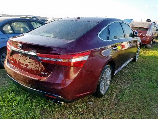 4T1BK1EB3FU176993 - 2015 TOYOTA AVALON XLE BURGUNDY photo 4