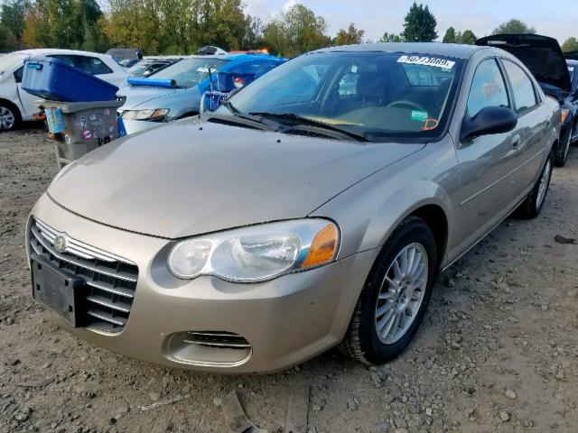 1C3EL46X74N152623 - 2004 CHRYSLER SEBRING LX GOLD photo 2