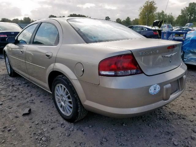 1C3EL46X74N152623 - 2004 CHRYSLER SEBRING LX GOLD photo 3