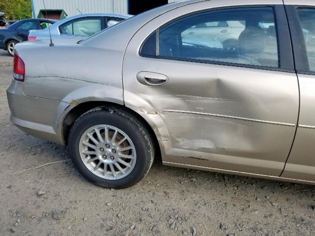 1C3EL46X74N152623 - 2004 CHRYSLER SEBRING LX GOLD photo 9