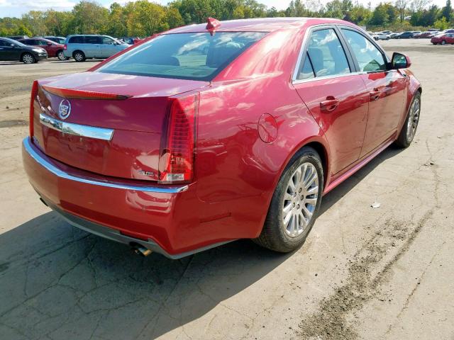 1G6DM5ED0B0151232 - 2011 CADILLAC CTS PERFOR RED photo 4