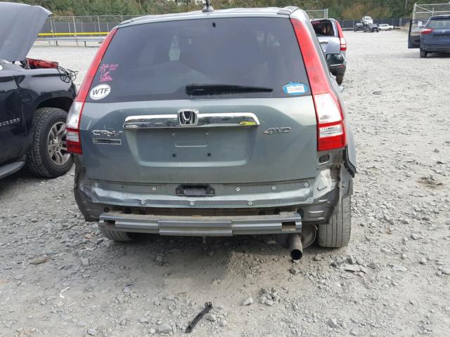 5J6RE4H77BL046728 - 2011 HONDA CR-V EXL GREEN photo 9