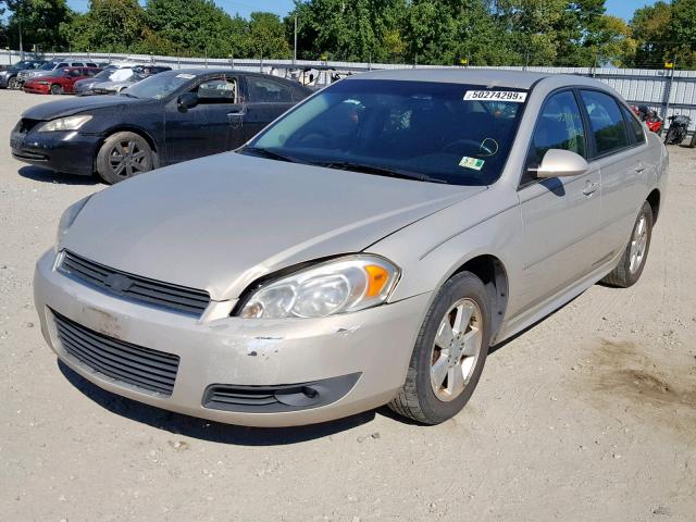 2G1WB5EK0A1194569 - 2010 CHEVROLET IMPALA LT TAN photo 2