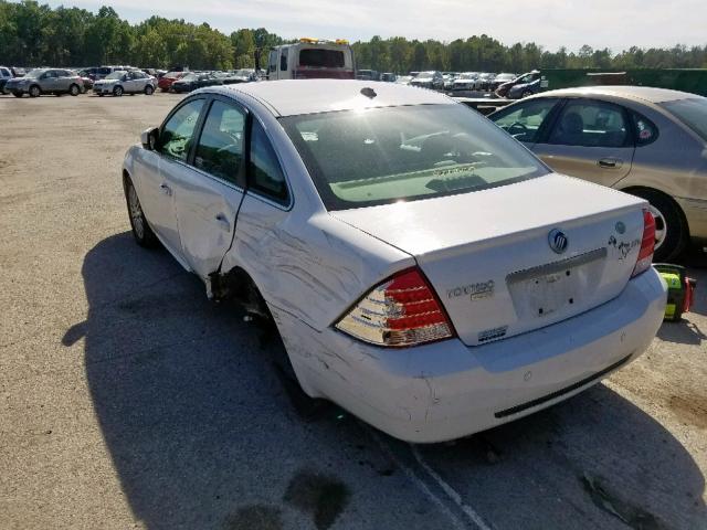 1MEHM43137G603057 - 2007 MERCURY MONTEGO PR WHITE photo 3