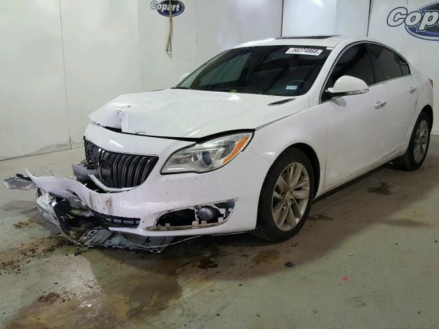 2G4GN5EXXE9170328 - 2014 BUICK REGAL PREM WHITE photo 2