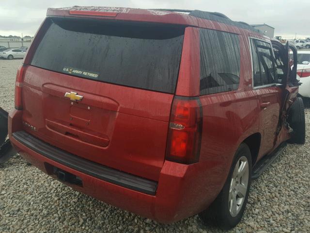 1GNSKBKC6FR141768 - 2015 CHEVROLET TAHOE K150 RED photo 4