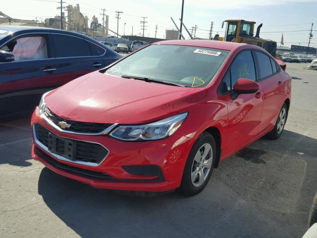 1G1BC5SM7H7123352 - 2017 CHEVROLET CRUZE LS RED photo 2