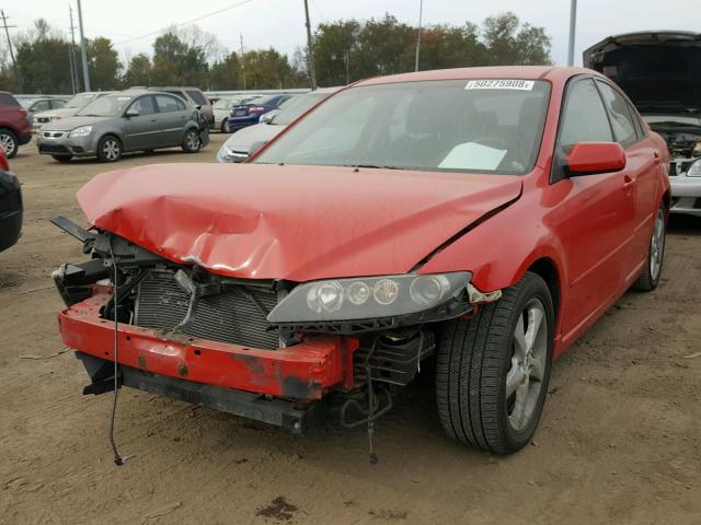 1YVHP84D965M60080 - 2006 MAZDA 6 S RED photo 2