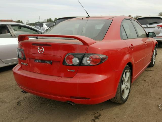 1YVHP84D965M60080 - 2006 MAZDA 6 S RED photo 4