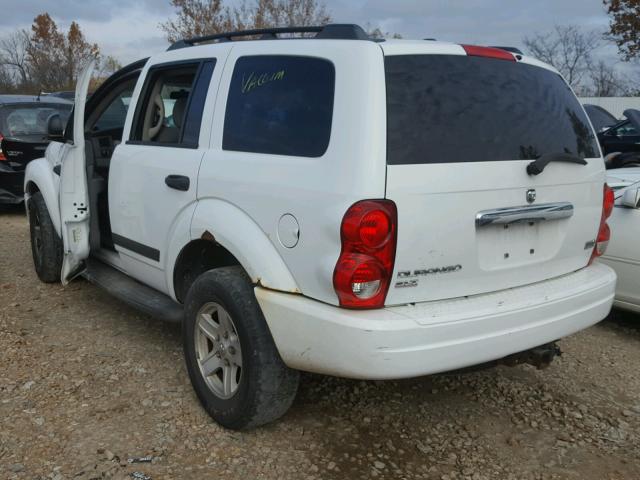 1D4HB48246F141544 - 2006 DODGE DURANGO SL WHITE photo 3