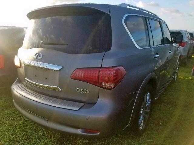 JN8AZ2ND3C9716400 - 2012 INFINITI QX56 CHARCOAL photo 4