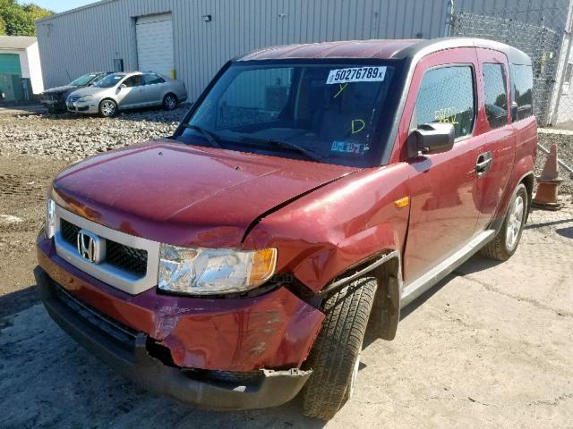 5J6YH1H76BL001023 - 2011 HONDA ELEMENT EX BURGUNDY photo 2